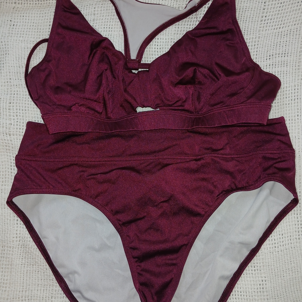 Elegant Burgundy Bikini Set